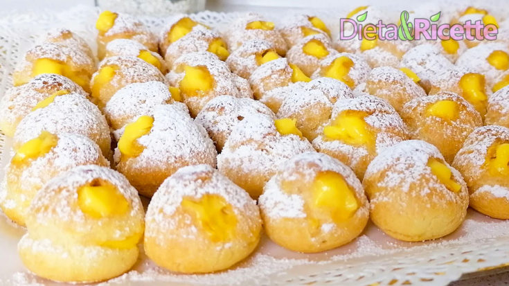 bignole di carnevale con crema